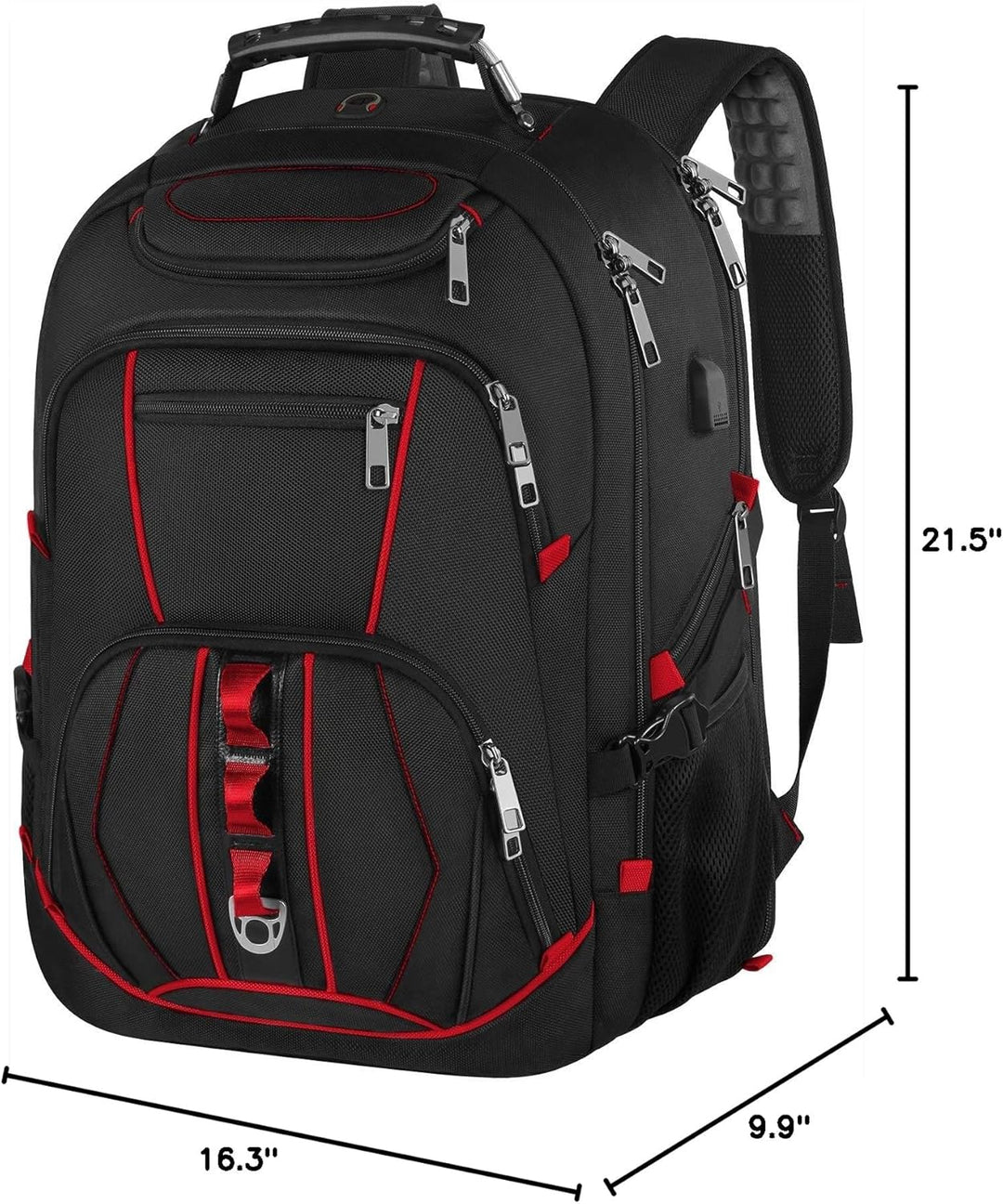 JCDOBEST Mochila para laptop, roja, capacidad de 55 L, aprobada por...
