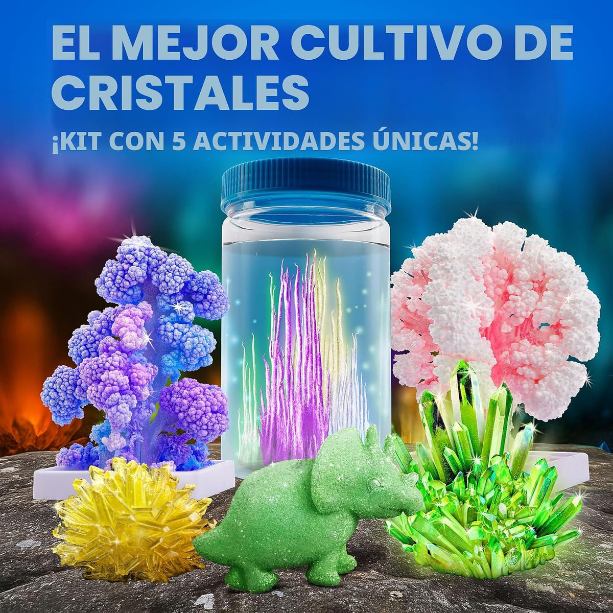 National Geographic Crystal Growing Kit con 5 Unique Activities