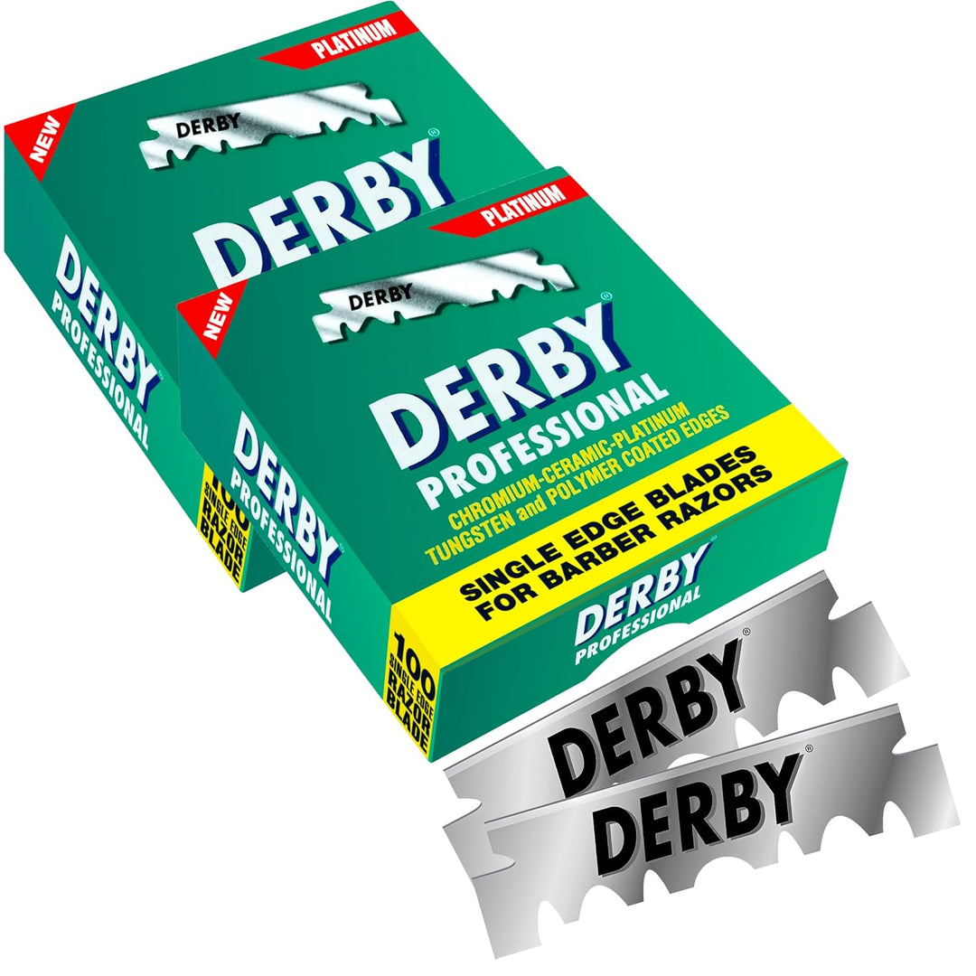 1000 Derby - Cuchillas de afeitar profesionales de un solo filo par...