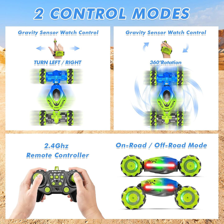 Fosgoit Coche RC con Sensor Gestual, RC de Acrobacias con Sensor Ge...