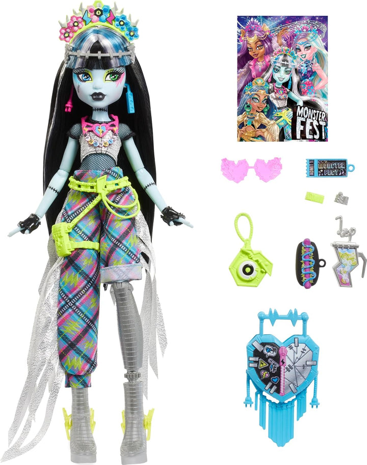 Monster High Muñeca del Festival Monster Fest, Frankie Stein con at...