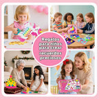 7july Caja de manualidades de unicornio, 12 divertidas artes y manualidades para niños de 4 a 8 años, juguetes creativos educativos, proyectos de arte y manualidades y kit de actividades con suministros, regalo para niñas de 3, 4, 5, 6, 7, 8 años