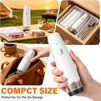 -Sellador al vacío compacto de 80 kPa para alimentos (máquina selladora al vacío + 30 bolsas reutilizables), máquina selladora al vacío de mano inalámbrica portátil mini sellador de alimentos para