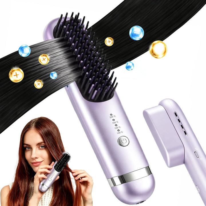New Go Brush Pro 2026 - Cepillo alisador de pelo inalámbrico, 918.6...