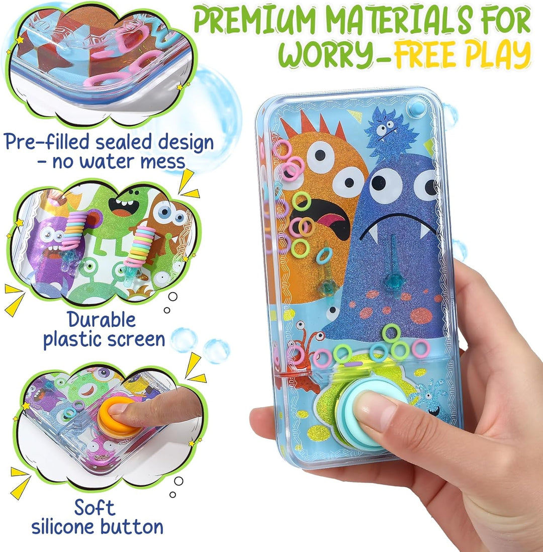 Cleboen Paquete de 12 juegos de agua de mano para niños, juegos de...