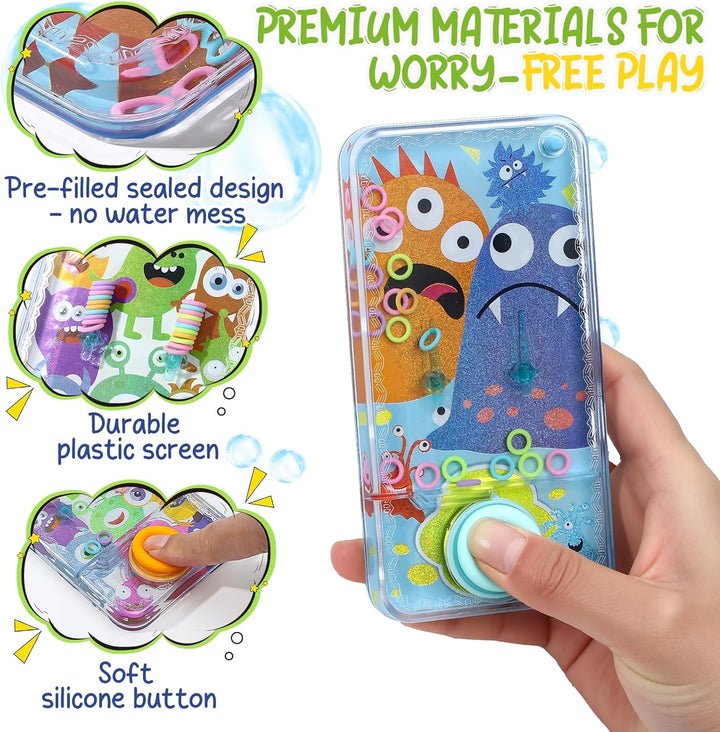 Cleboen Paquete de 12 juegos de agua de mano para niños, juegos de...