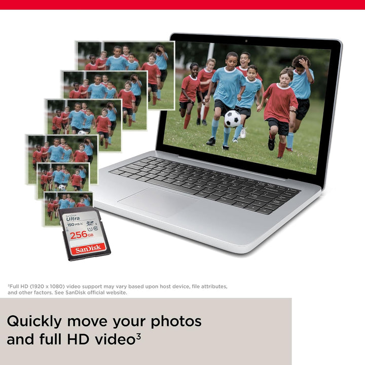 SanDisk Tarjeta de memoria Ultra SDXC UHS-I de 256 GB, hasta 150 MB...