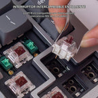 Keychron Q2 Teclado mecánico con cable al 65% con perilla y RGB – Interruptor marrón Gateron G Pro intercambiable en caliente, programable QMK/VIA, montaje de doble junta, cuerpo de aluminio para Mac