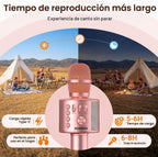 BONAOK - Micrófono inalámbrico Bluetooth para karaoke, 3 en 1; máquina altavoz con micrófono portátil de mano para todos los teléfonos inteligentes, regalos para niñas, niños, chicos y adultos de