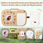 ibwaae Nature Exploration Toys Kit de atrapa insectos para niños de 3 a 8 años, kit duradero para atrapar insectos con caja de lupa y mochila, regalo STEM, juego de caza del tesoro al aire libre con