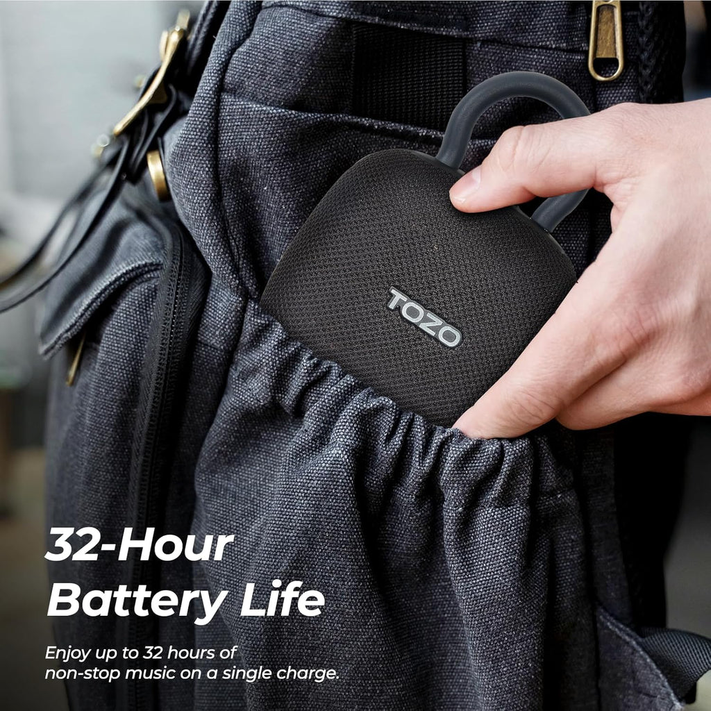 TOZO Altavoces Bluetooth portátiles PE1 32H tiempo de reproducción con