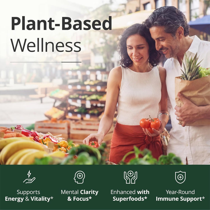 Multivitamínico vegano para mujeres y hombres, multivitaminas esenc...