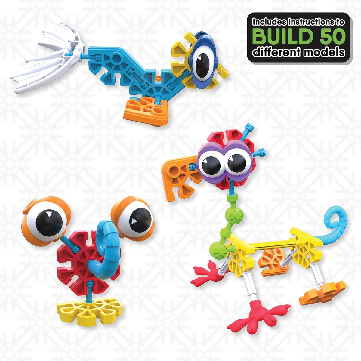 KID K'NEX - Juego de constructores en ciernes, 100 piezas, construcción STEM preescolar, juego de construcción para niños, juego creativo para edades de 3 años en adelante