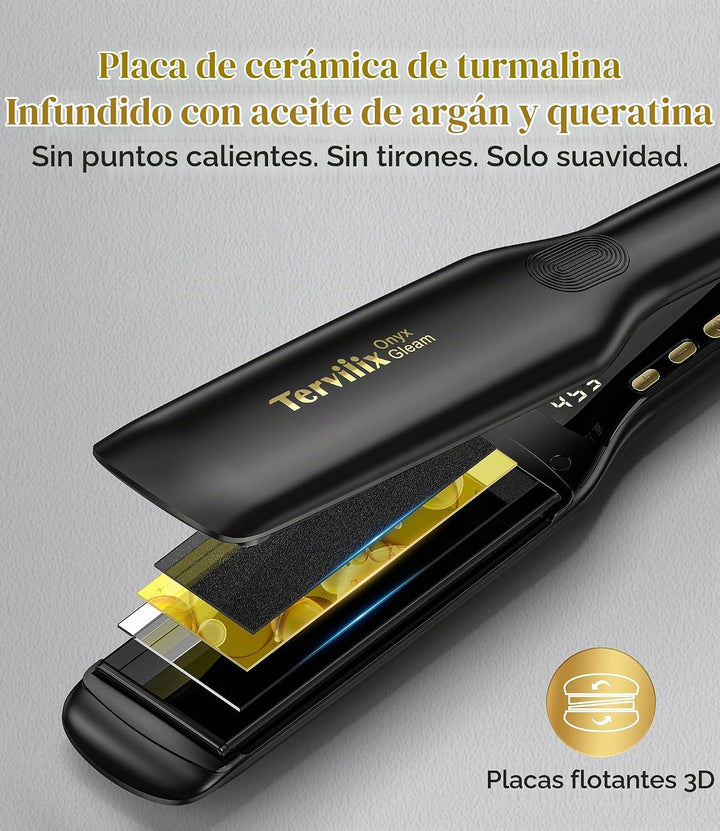 Terviiix Plancha alisadora de pelo, cubre más cabello en una pasada...