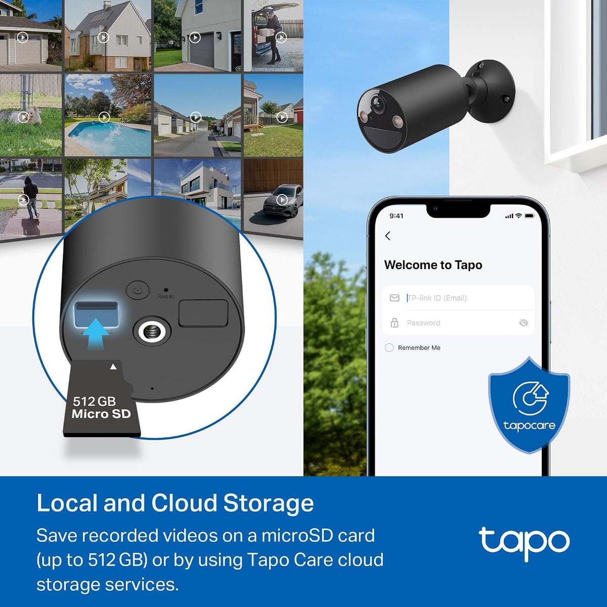 Tapo de TP-Link Cámara de seguridad inalámbrica para exteriores, 1080P, Negro, BatteryCam