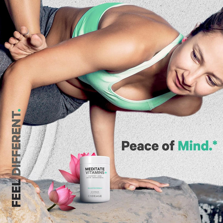 Codeage Meditate Vitaminas+ Suplemento - CognatiQ, DHH-B, GABA, Ash...
