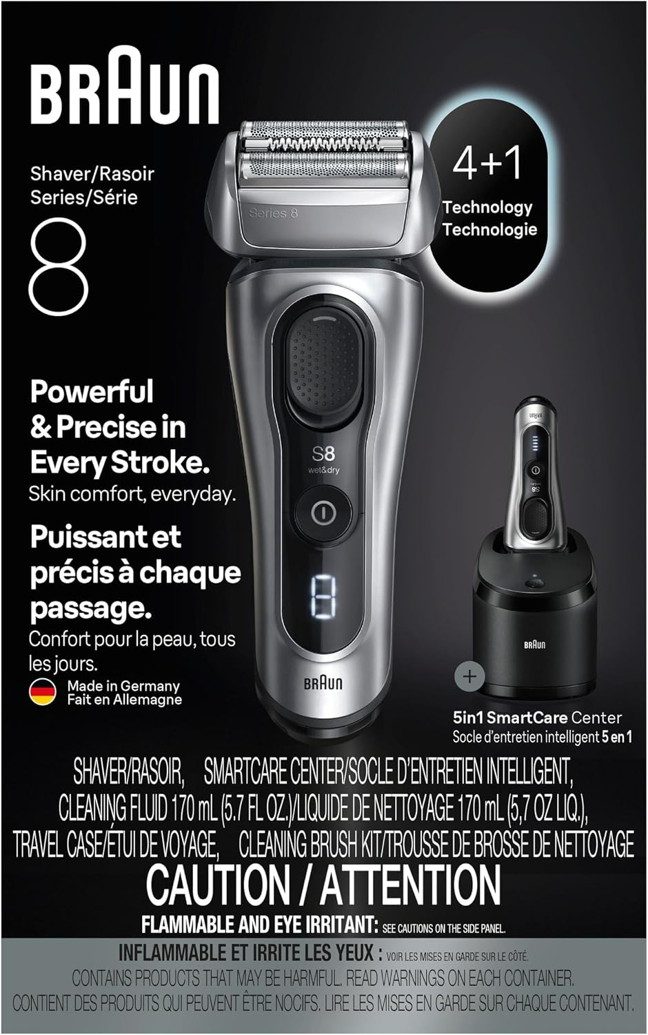 Braun Series 8 8567cc Maquinilla de afeitar eléctrica para hombre,...