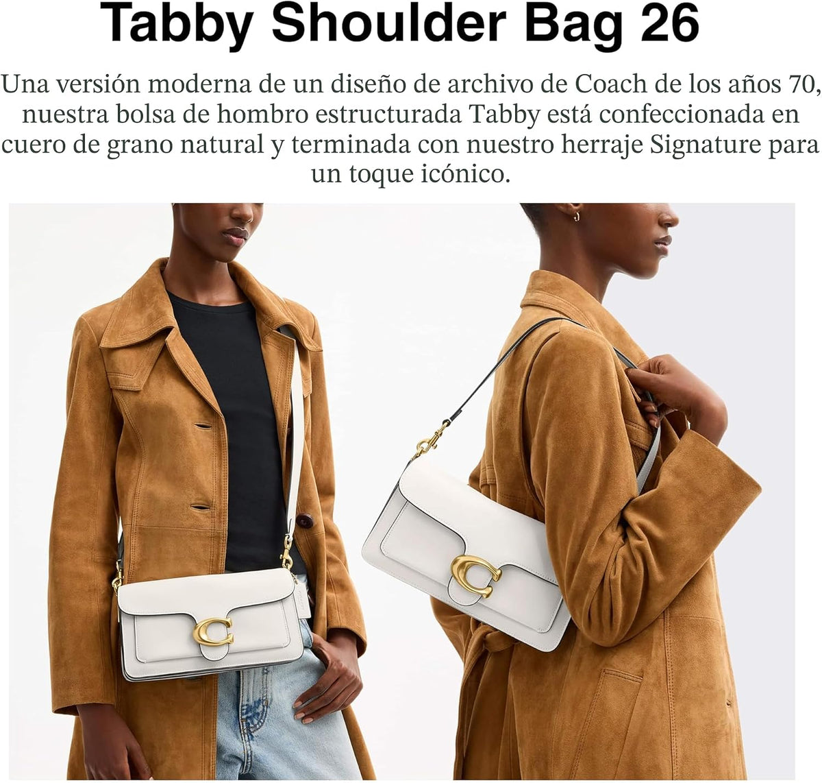 Coach Bolso de hombro atigrado suave para mujer 26