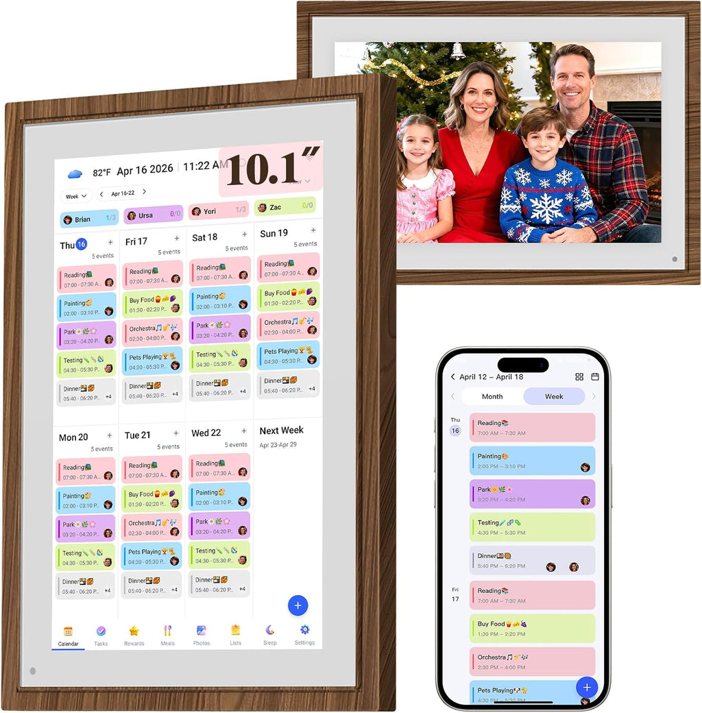 10.1" calendario digital pantalla táctil de pared, sin suscripción