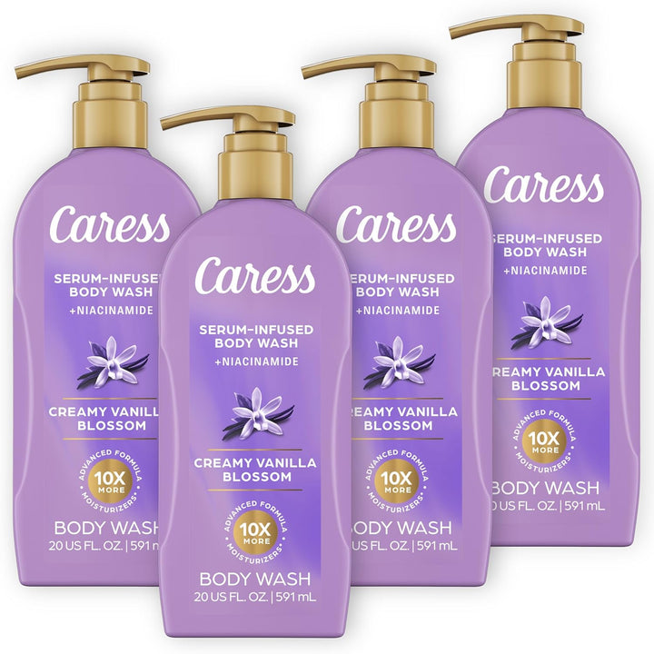 Caress Jabón corporal hidratante cremoso de flor de vainilla con bo...