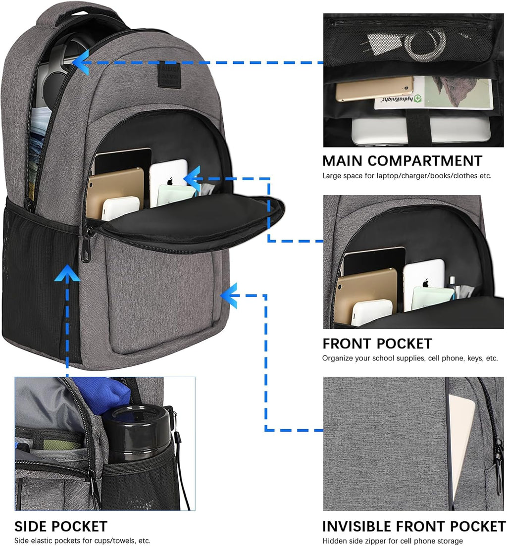 LARIPOP Mochila para laptop de viaje, de 15.6 pulgadas, mochila par...
