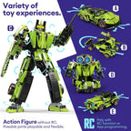 LECPOP Kit de bloques de construcción STEM 5 en 1, coche deportivo RC y