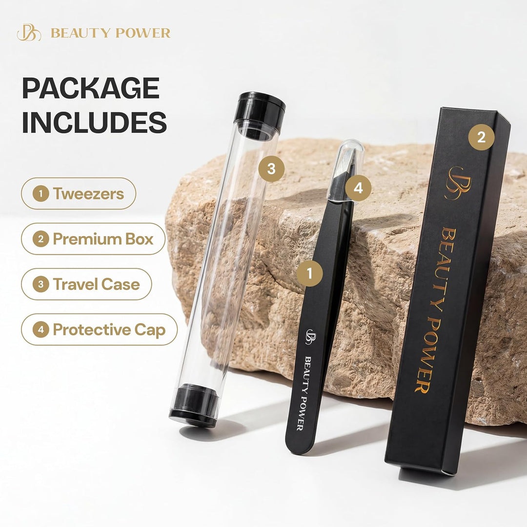 Pinzas ultra-precisión Beauty Power profesionales inclinadas para v...