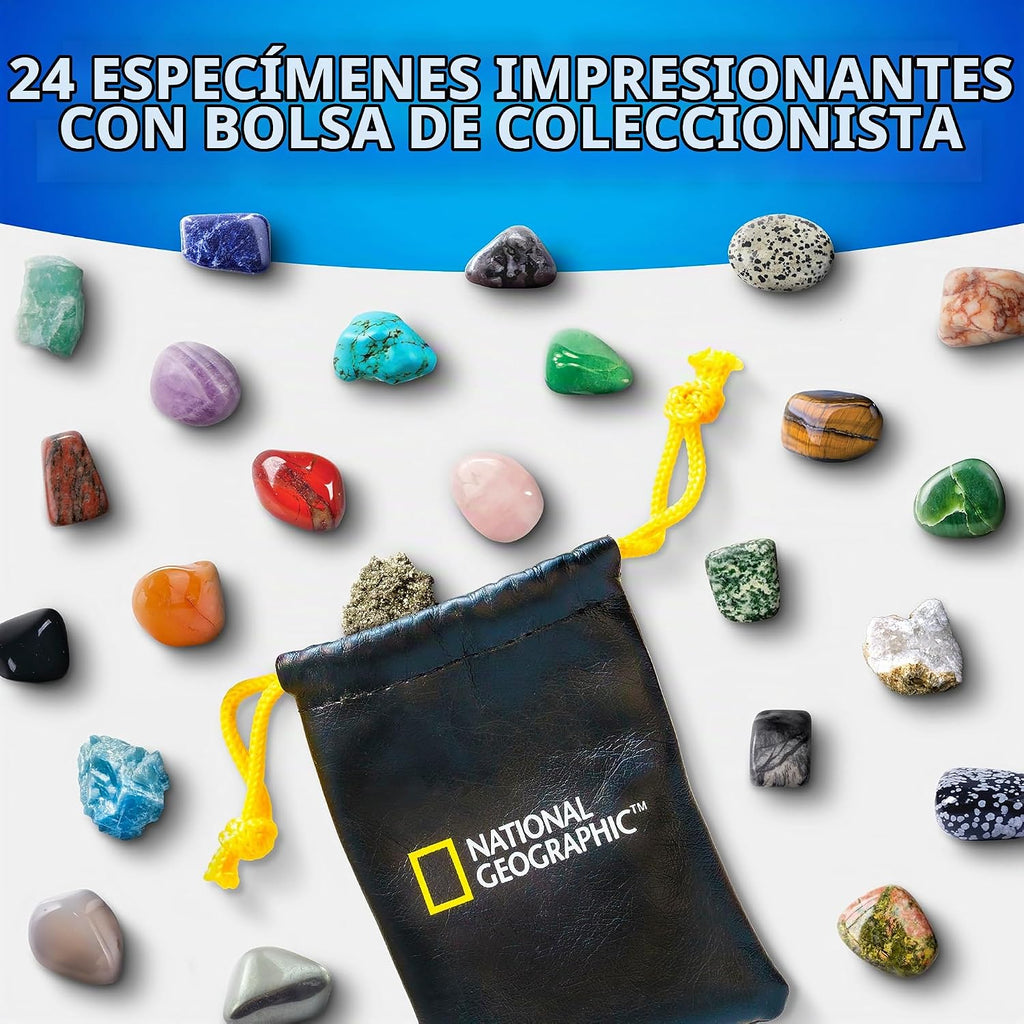 National Geographic 2026 Calendario de Adviento de Piedras Preciosas con 24 Gemas para Niños