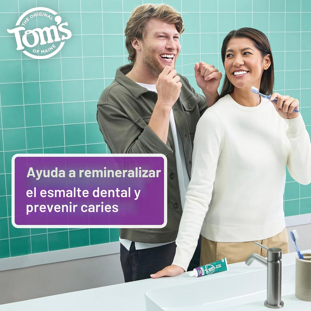 Tom's of Maine Whole Care Pasta de dientes natural con flúor, m...