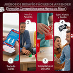 Juego de fiesta de acción: 200 desafíos de habilidad para la construcción de equipos, noche de juegos familiares | Juego completo para adultos, adolescentes, niños mayores de 8 años con más de 10 accesorios | Actividad de grupo competitiva