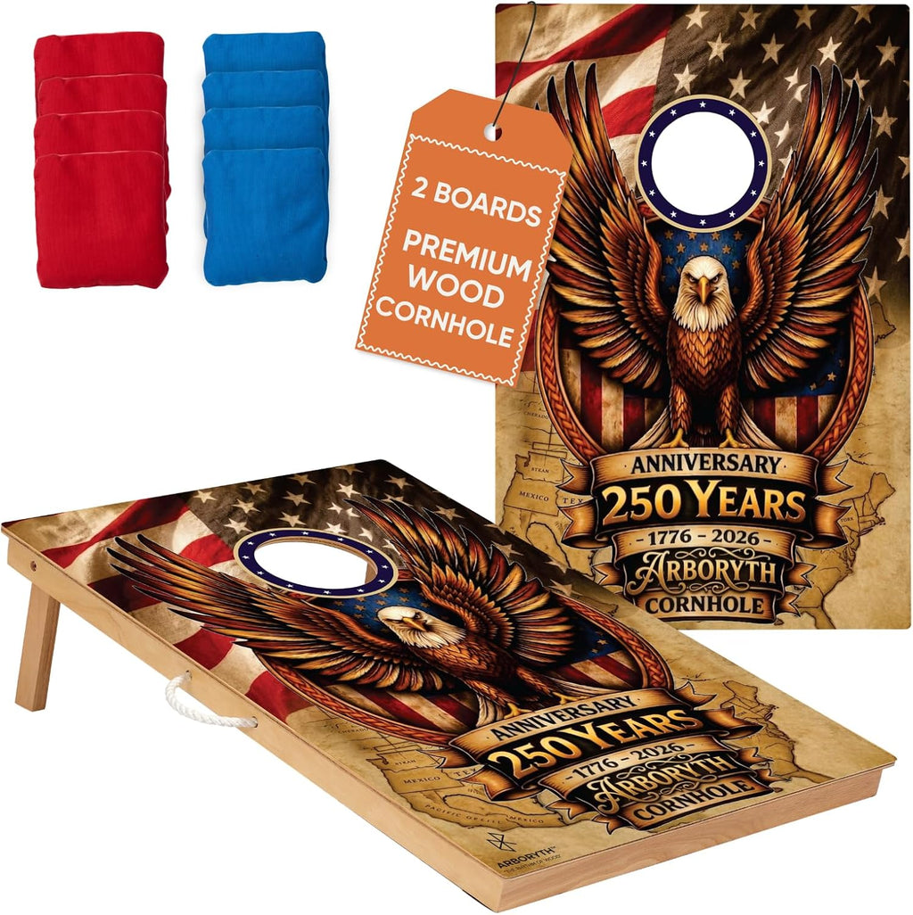 Conjunto de Tableros de Cornhole con Bolsas, Tamaño Regulado de 4x2 ft Tableros de Madera