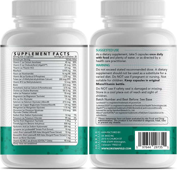 Dr Brad Stanfield Microvitamina, multivitamínico de baja dosis y su...
