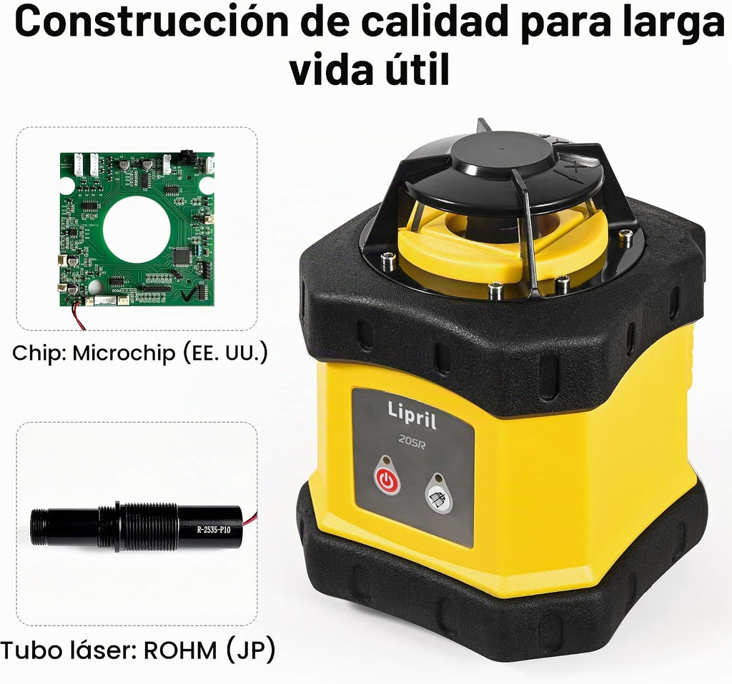 Kit de nivel láser rotatorio, nivel láser autonivelante de 360