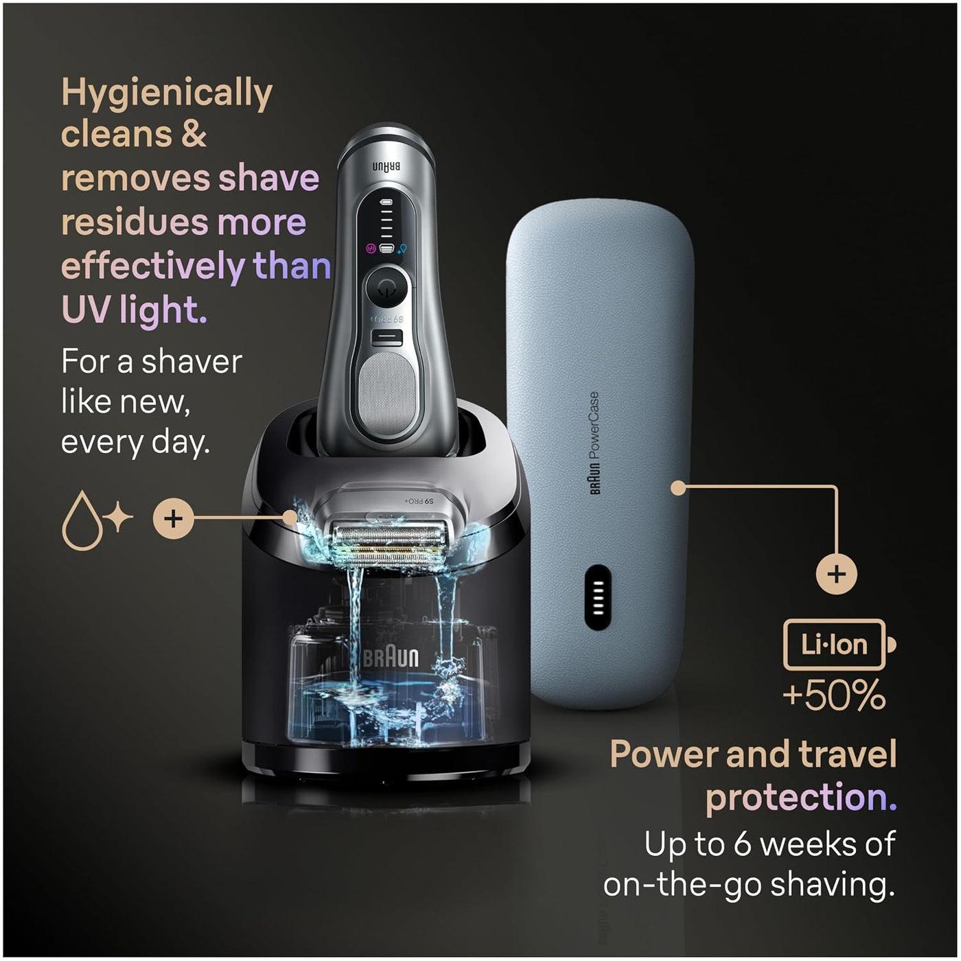 Braun Maquinilla de afeitar eléctrica para hombres Serie 9 PRO+ Máq...