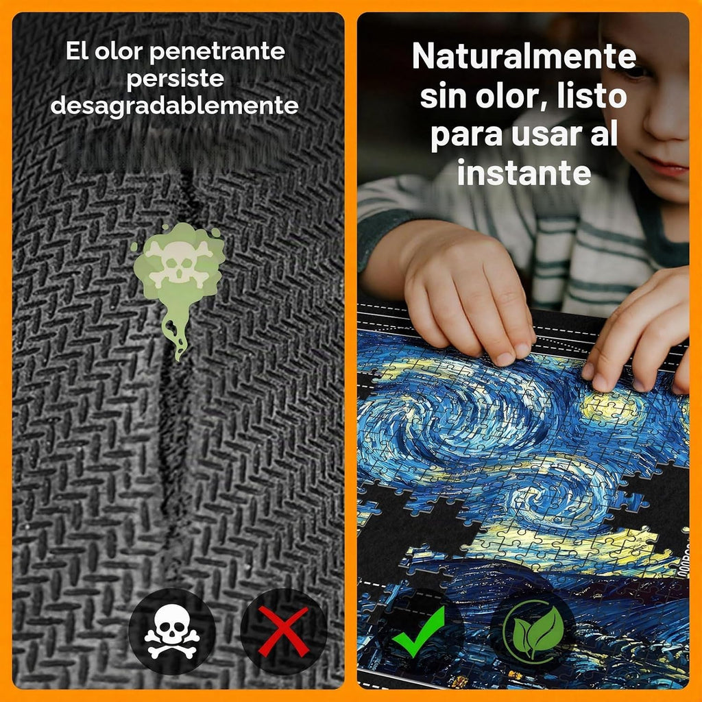 Napzy Alfombrilla de rompecabezas enrollable para guardar rompecabezas para 2000 piezas organizador