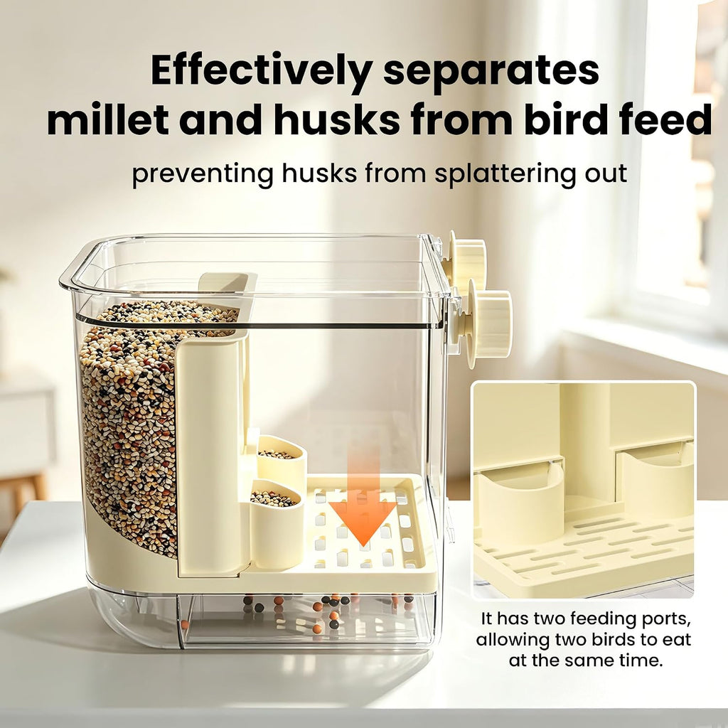 Alimentador automático para pájaros para jaula,Contenedor de alimento de