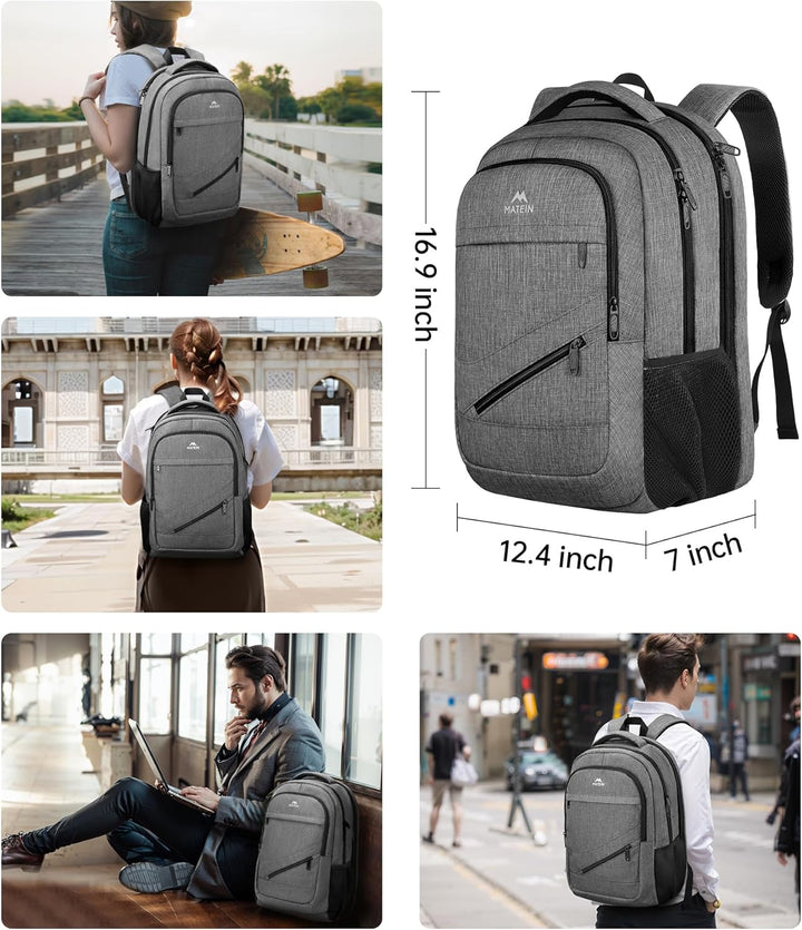 MATEIN Mochila para laptop de 15.6 pulgadas, bolsa de artículos per...