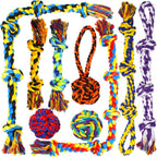 Large Tough Chew Toys para Aggressive Chewers, 9 Pack Dog Rope Toys