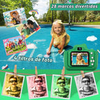 Juguetes de cámara selfie para niñas de 3 a 9 años, juguete de cámara de video digital con cubierta protectora, regalos de festival de cumpleaños de Navidad para niñas de 3 a 9 años