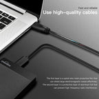 UnionSine - Disco duro externo portátil ultradelgado HDD-USB 3.0 de 500 GB para PC, Mac, Laptop, PS4, Xbox One, Xbox 360 - (Negro)