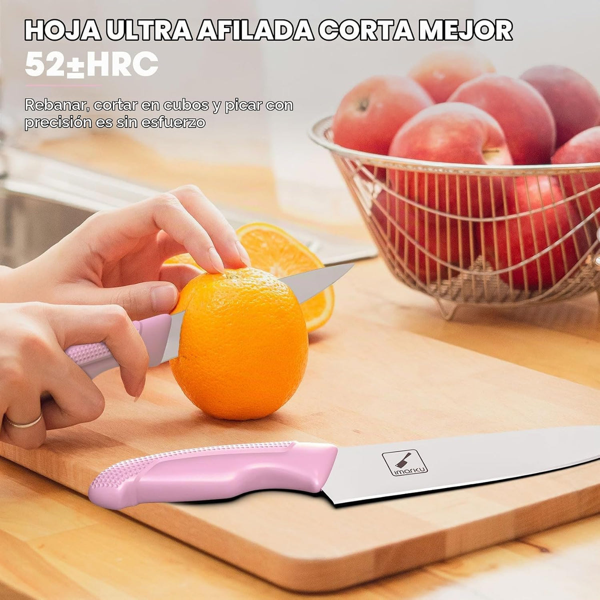 imarku Juego de cuchillos de cocina de 14 piezas, acero inoxidable de alto