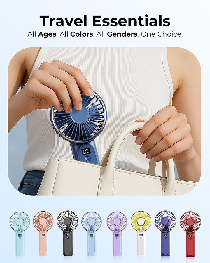 TUNISE Ventilador de Mano Portátil, Ventilador Portátil Recargable,...