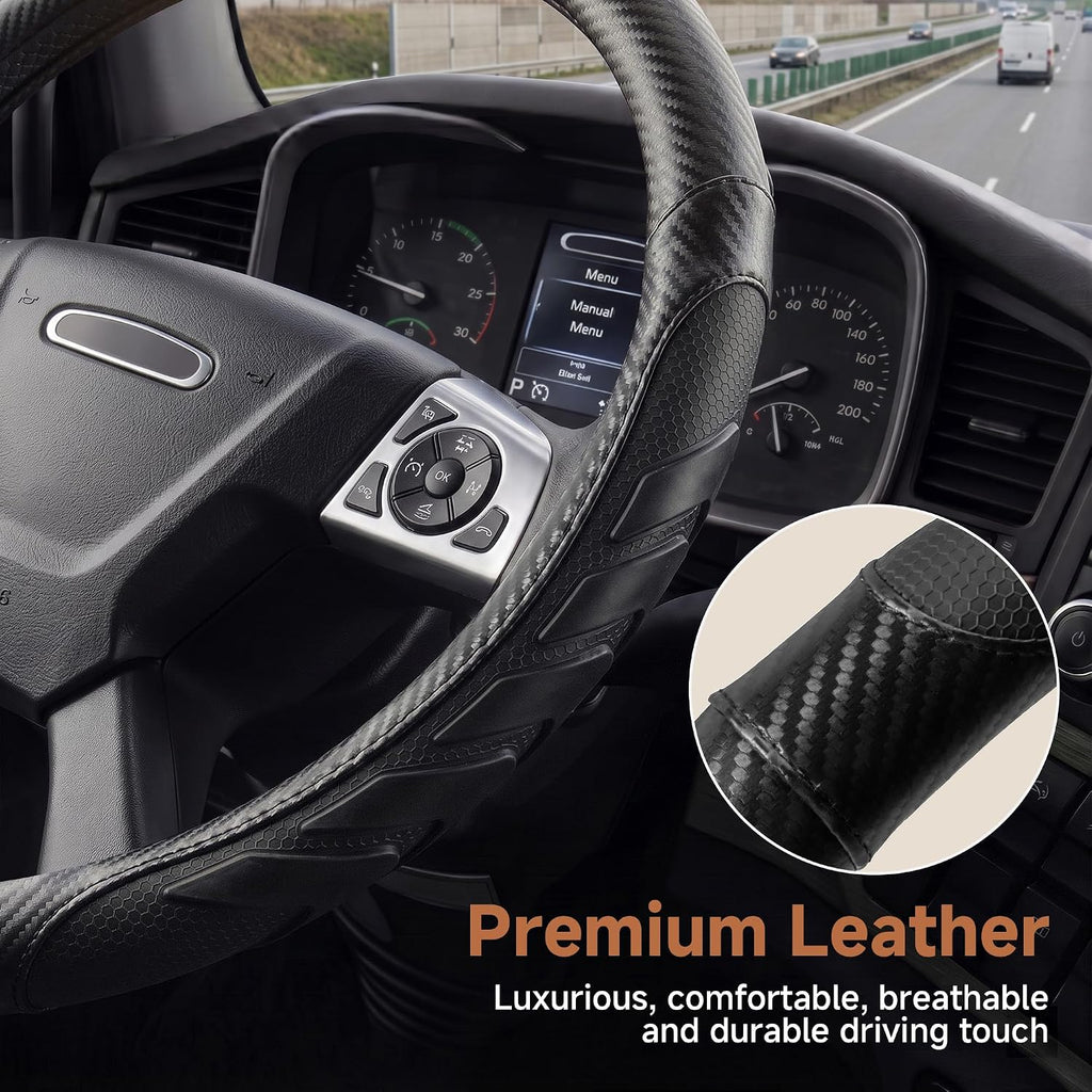 West Llama Funda para volante de semircamión, ajuste universal para volantes grandes de 17.5 a 18 pulgadas para RV, plataforma grande, 18 ruedas, camiones comerciales y autobuses (tamaño extra grande)