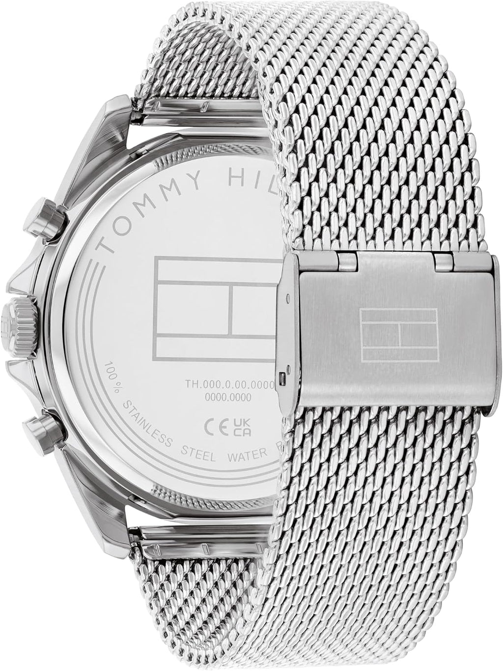 Tommy Hilfiger Reloj para hombre – Cuarzo Multifunción, caja de acero inoxidable de 1.732 in, esfera de esqueleto, pulsera de malla – Reloj de vestir para hombre