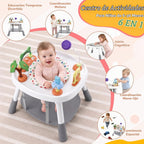 Centro de actividades para bebés 6 en 1, mesa de actividad estacionaria