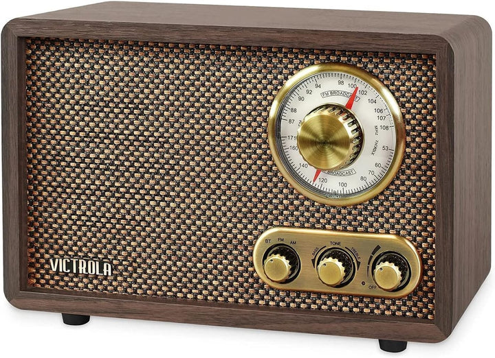 Victrola Willow - Radio Bluetooth de madera retro con altavoces int...
