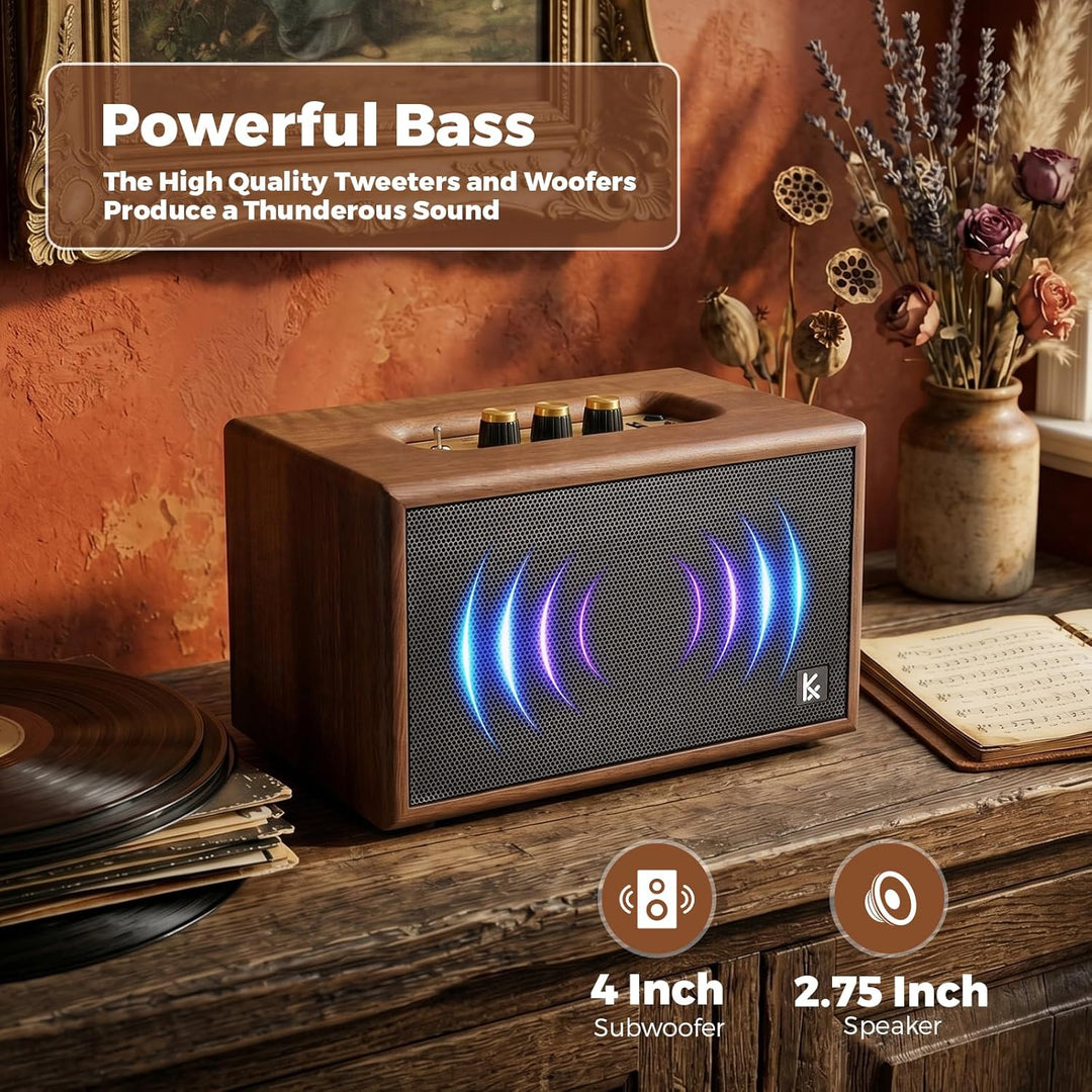 KONEX - Altavoz Bluetooth, altavoz Bluetooth vintage, altavoz Bluet...