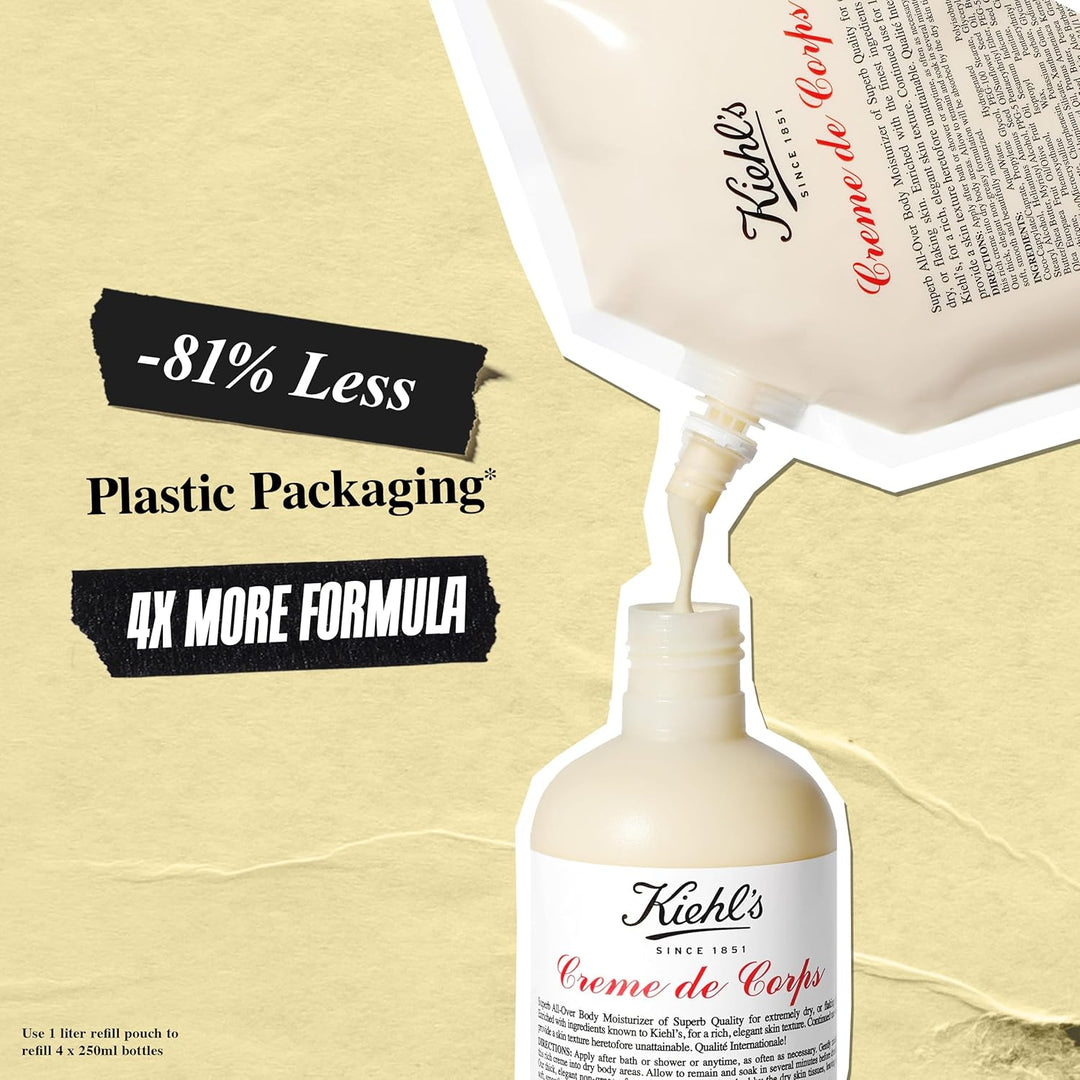 Kiehl's Creme de Corps, loción corporal rica y deliciosa, con m...