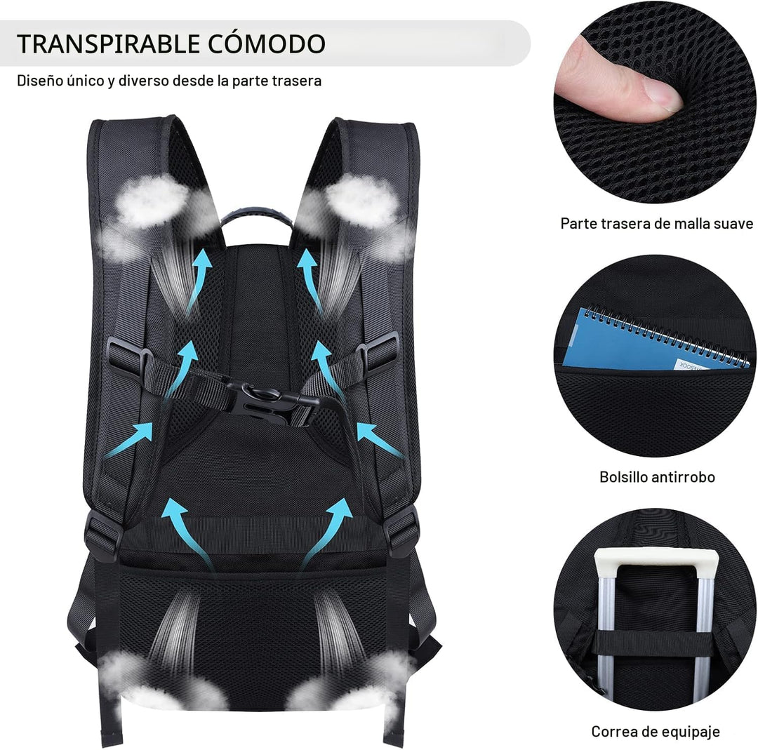 Mochila extra grande de viaje para portátil ANTERK, de 17.3 pulgada...