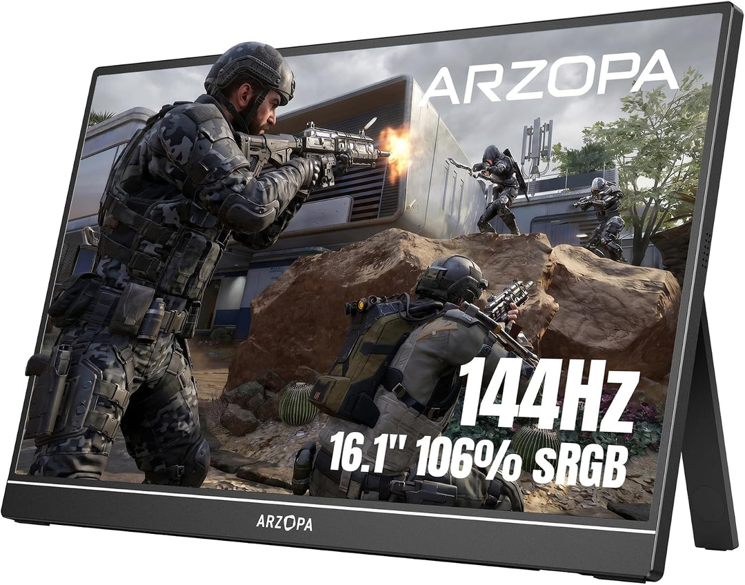 ARZOPA Monitor portátil para juegos de 16.1 pulgadas y 144 Hz, 106%...